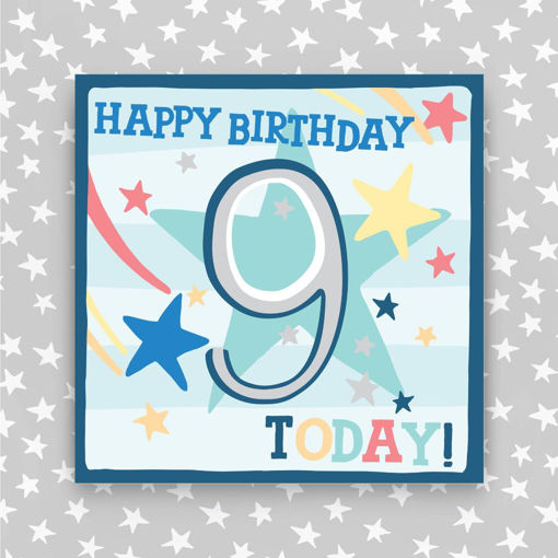 Picture of HAPPY BIRTHDAY 9 TODAY BLUE